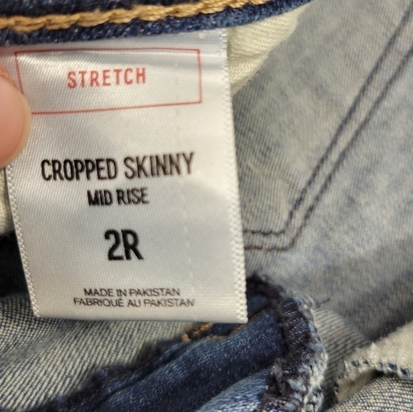 Express Womens Mid Rise Cropped Skinny Stretch Jeans in a Size 2R - Picture 6 of 13